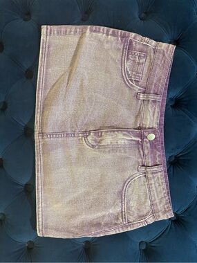 Women’s Purple Denim Mini Skirt Shorts